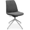 STUHL  in Aluminium Flachgewebe  - Alufarben/Grau, Design, Textil/Metall (46/81,5-84,5/55cm) - Johann Jakob