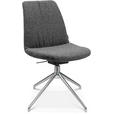 STUHL  in Aluminium Flachgewebe Metall, Textil  - Alufarben/Grau, Design, Textil/Metall (46/81,5-84,5/55cm) - Johann Jakob
