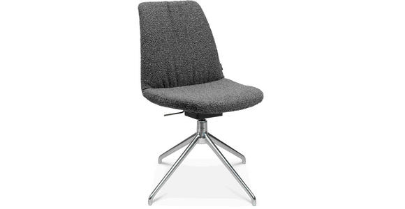 STUHL in Aluminium Flachgewebe Metall, Textil - Alufarben/Grau, Design, Textil/Metall (46/81,5-84,5/55cm) - Johann Jakob