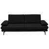 3-SITZER-SOFA in Leder Schwarz  - Schwarz, Design, Leder/Metall (222/86/104cm) - Dieter Knoll