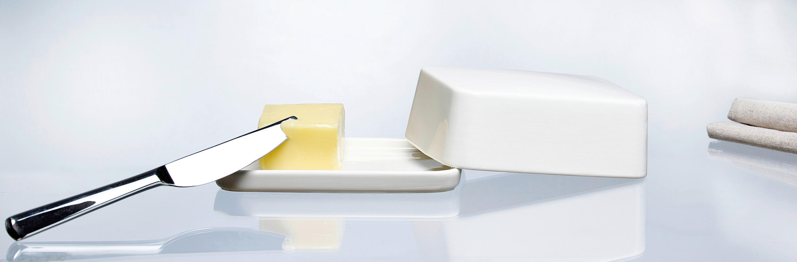 BUTTERDOSE Keramik Porzellan  - Weiß, KONVENTIONELL, Keramik (16/12/6,5cm) - Ritzenhoff Breker