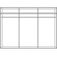 SCHWEBETÜRENSCHRANK  in Champagner, Eiche Bianco  - Eiche Bianco/Champagner, Design, Holzwerkstoff/Metall (300/217/67cm) - Novel