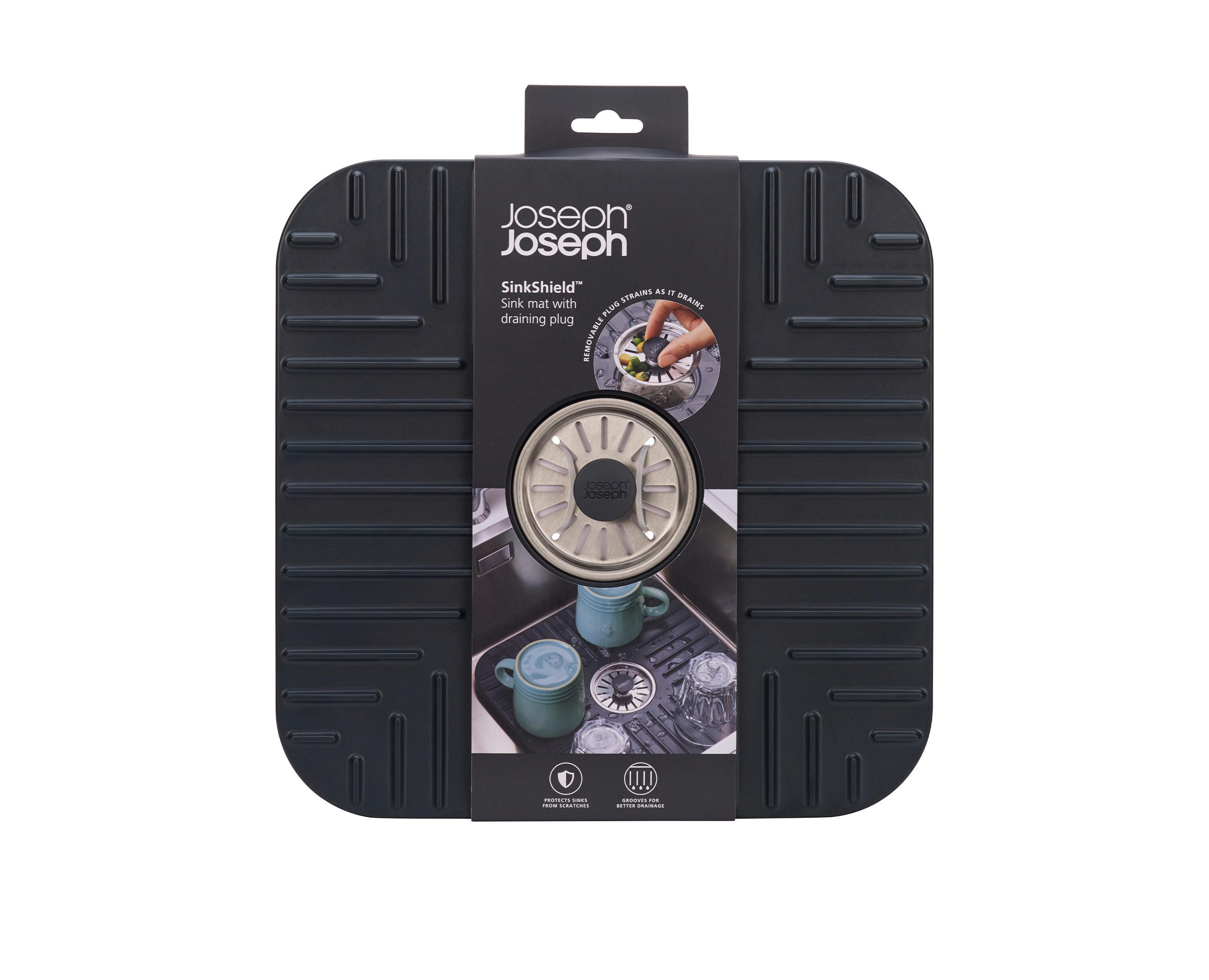 OCJEĐIVAČ ZA POSUĐE     30/30/2 cm       - siva, Basics, plastika (30/30/2cm) - Joseph Joseph