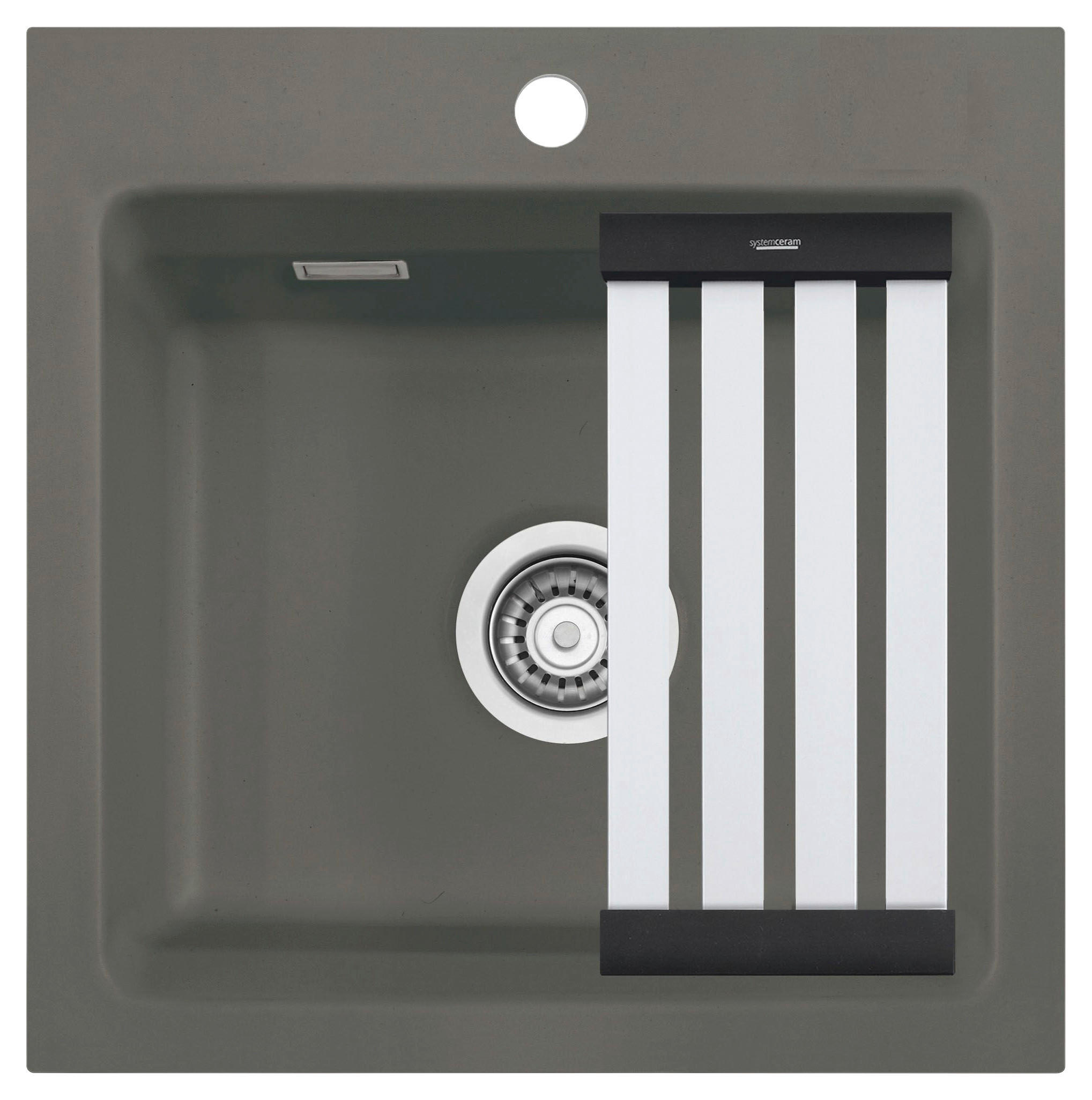 SPÜLE Kara 51 / 50030180  - Dunkelgrau, Basics, Keramik (51/20/51cm) - Systemceram