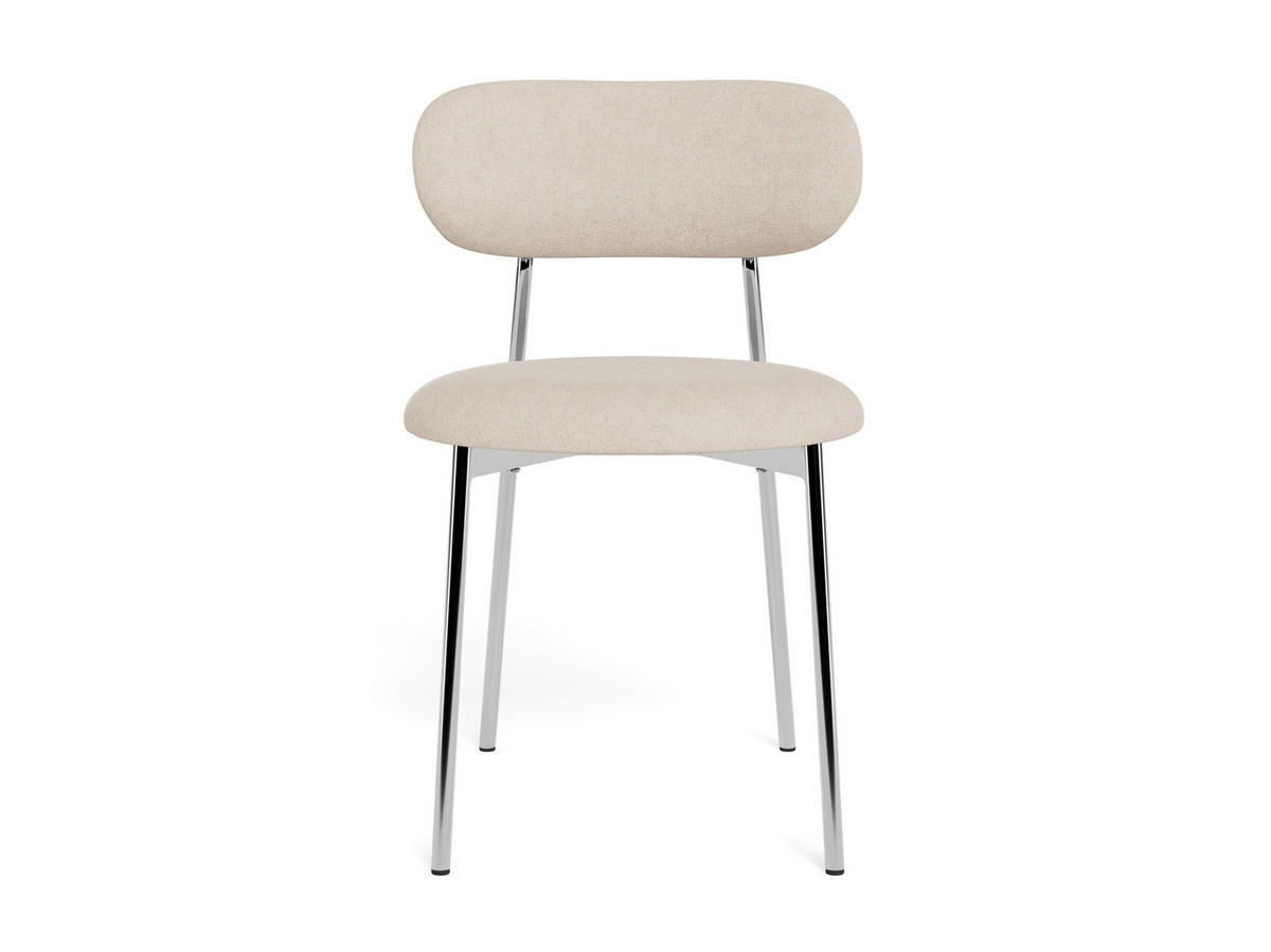 STUHL   Flachgewebe  - Sandfarben/Chromfarben, MODERN, Textil/Metall (47/79/53,5cm) - MID.YOU