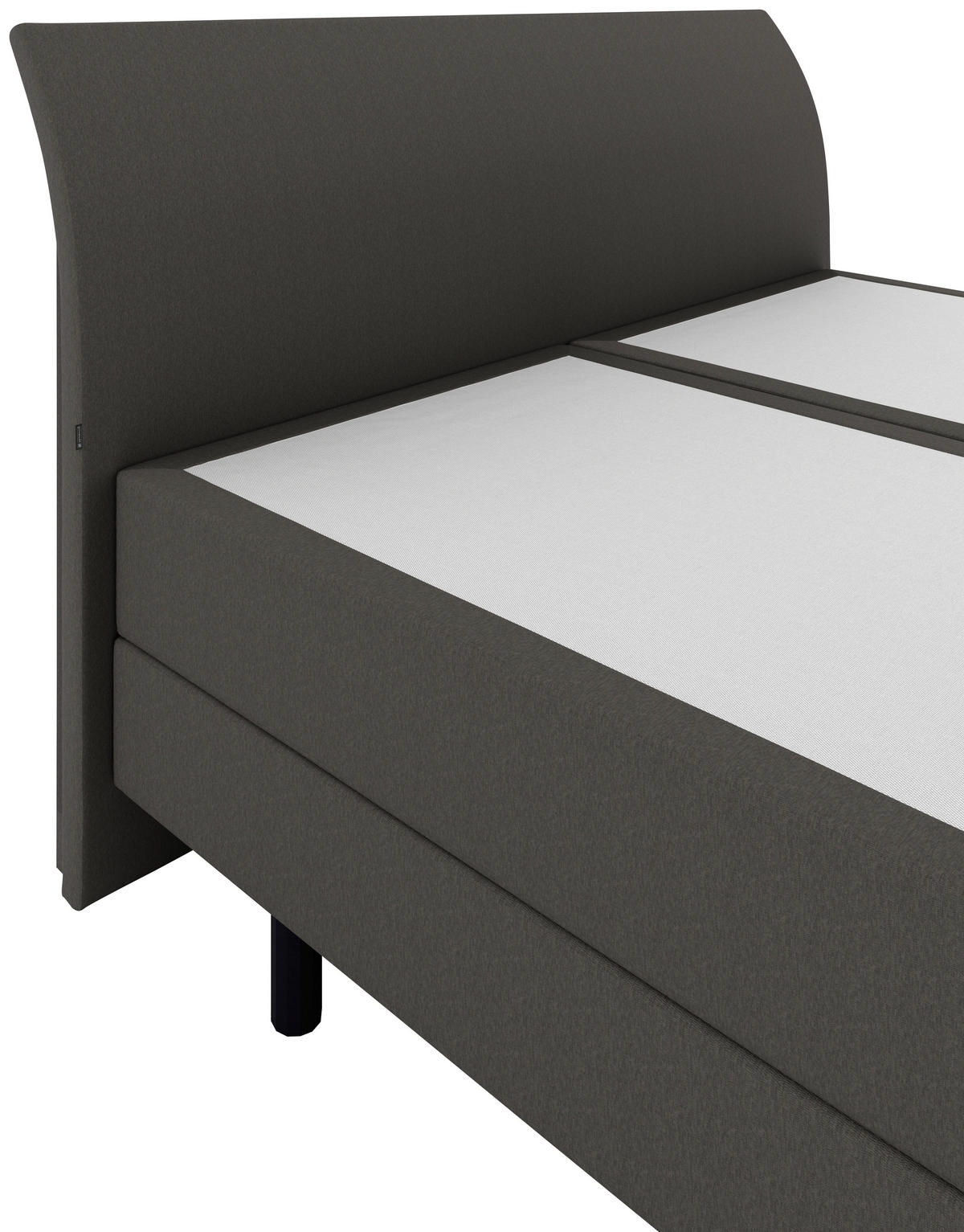 BOXSPRINGBETT 200/200 cm  in Dunkelgrau  - Dunkelgrau/Schwarz, KONVENTIONELL, Kunststoff/Textil (200/200cm) - Musterring