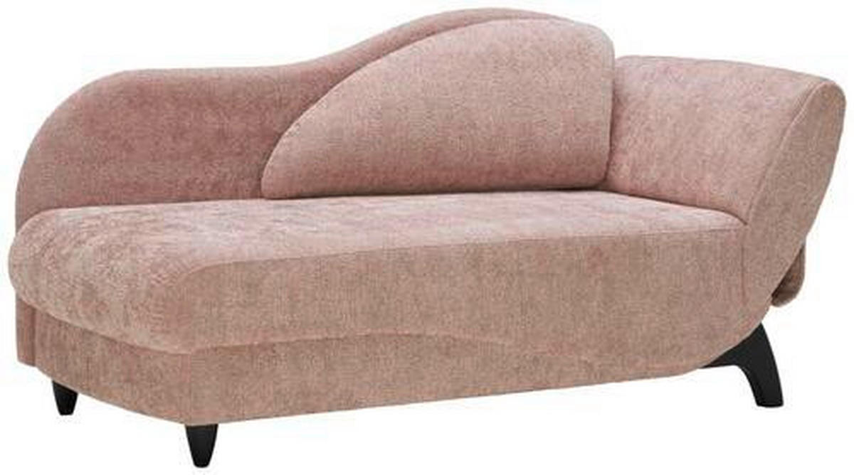 LIEGE Webstoff Altrosa  - Schwarz/Altrosa, MODERN, Holz/Textil (171-190/87/84cm) - Joka