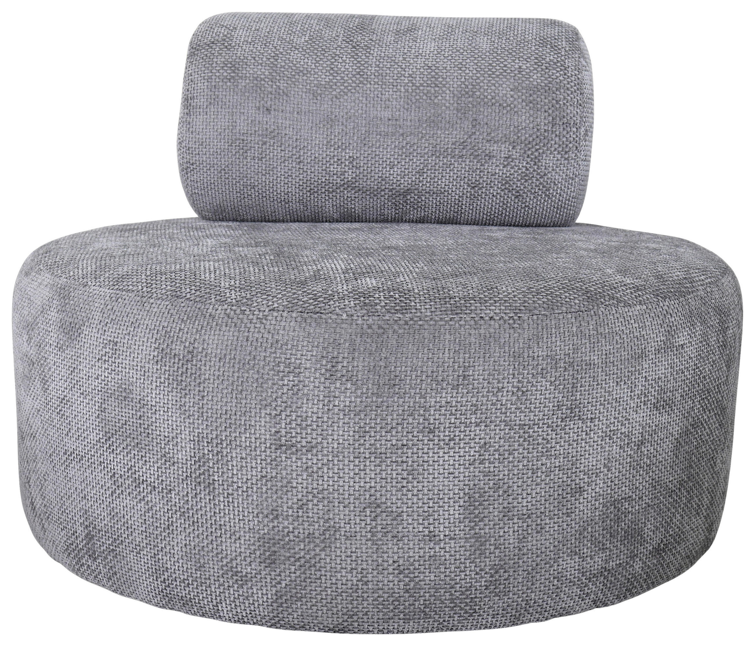 SESSEL in Struktur Grau  - Schwarz/Weiß, Basics, Textil/Metall (88/70/88cm) - Livetastic
