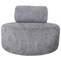SESSEL in Struktur Grau  - Schwarz/Weiß, Basics, Textil/Metall (88/70/88cm) - Livetastic