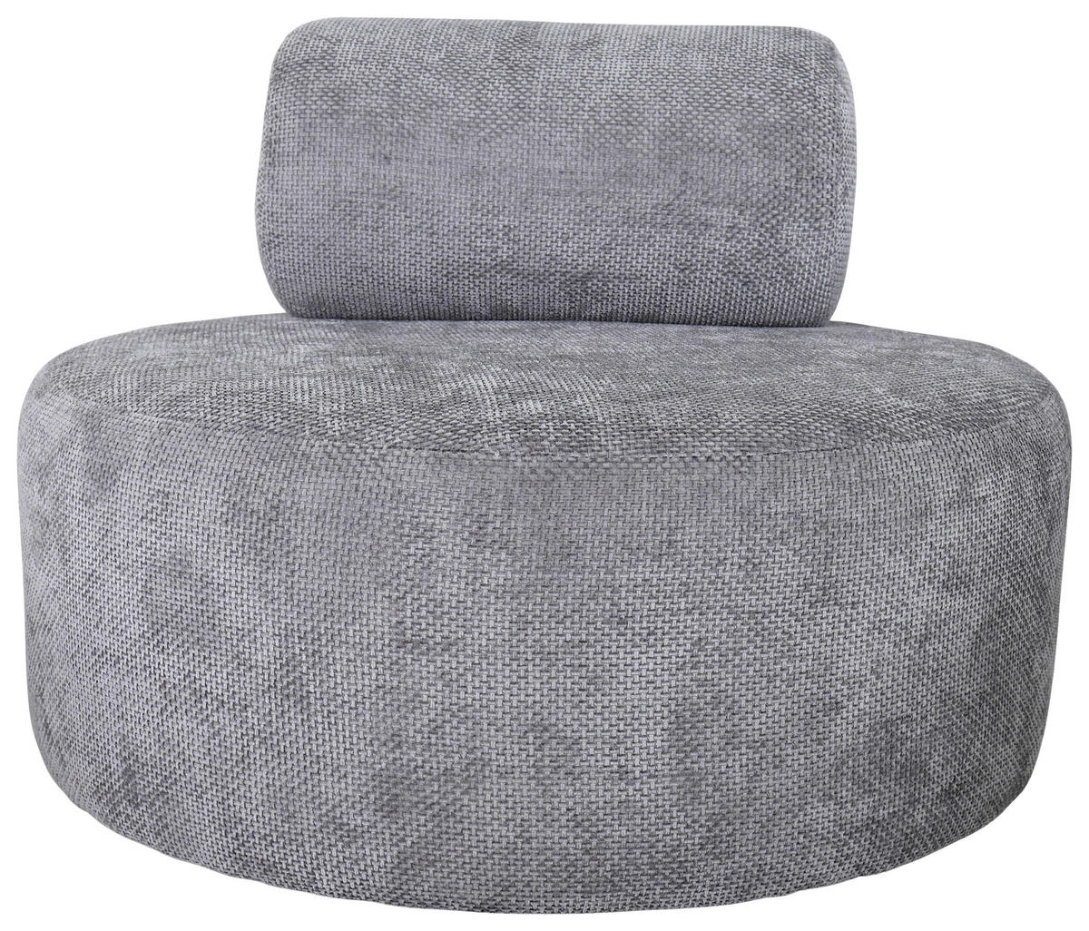 SESSEL in Struktur Grau  - Schwarz/Weiß, Basics, Textil/Metall (88/70/88cm) - Livetastic