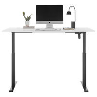 SCHREIBTISCH  in Weiss  - Weiss/Schwarz, Modern, Holzwerkstoff/Metall (160/72/72cm) - Livetastic