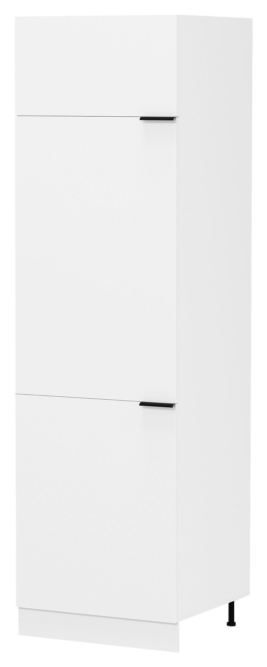 GESCHIRRSCHRANK 60/207/57 cm  Weiss  - Weiss/Schwarz, Trend, Holzwerkstoff/Kunststoff (60/207/57cm) - MID.YOU