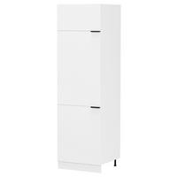 GESCHIRRSCHRANK 60/207/57 cm  Weiss  - Weiss/Schwarz, Trend, Holzwerkstoff/Kunststoff (60/207/57cm) - MID.YOU