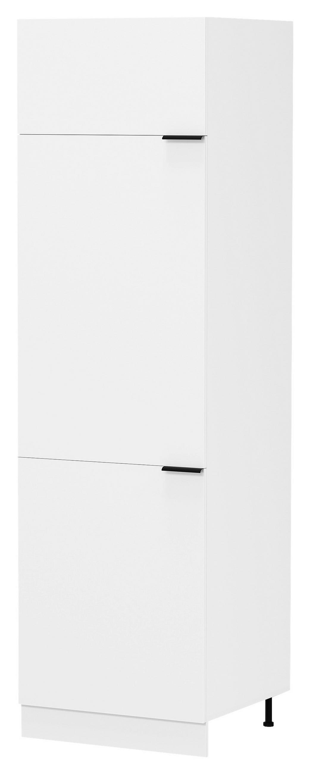 GESCHIRRSCHRANK 60/207/57 cm  Weiss  - Weiss/Schwarz, Trend, Holzwerkstoff/Kunststoff (60/207/57cm) - MID.YOU