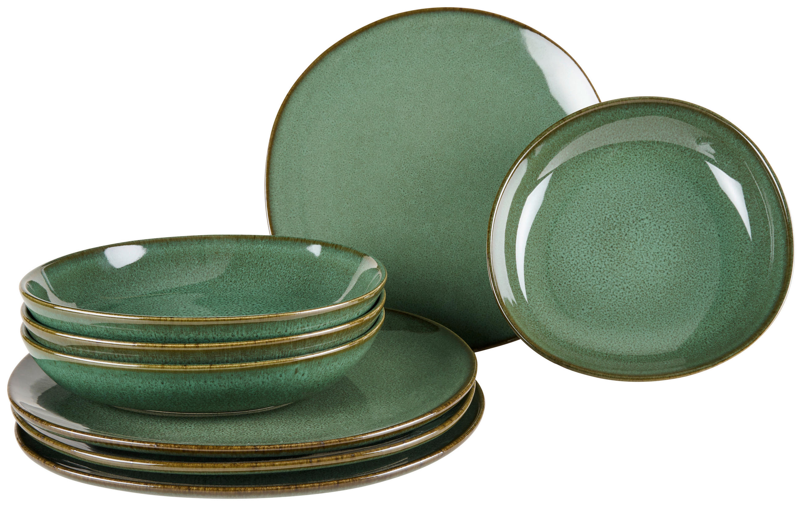 TAFELSERVICE Lave Vert 8-teilig  - Dunkelgrün, Basics, Keramik (34,5/19,4/32,cm) - Villeroy & Boch