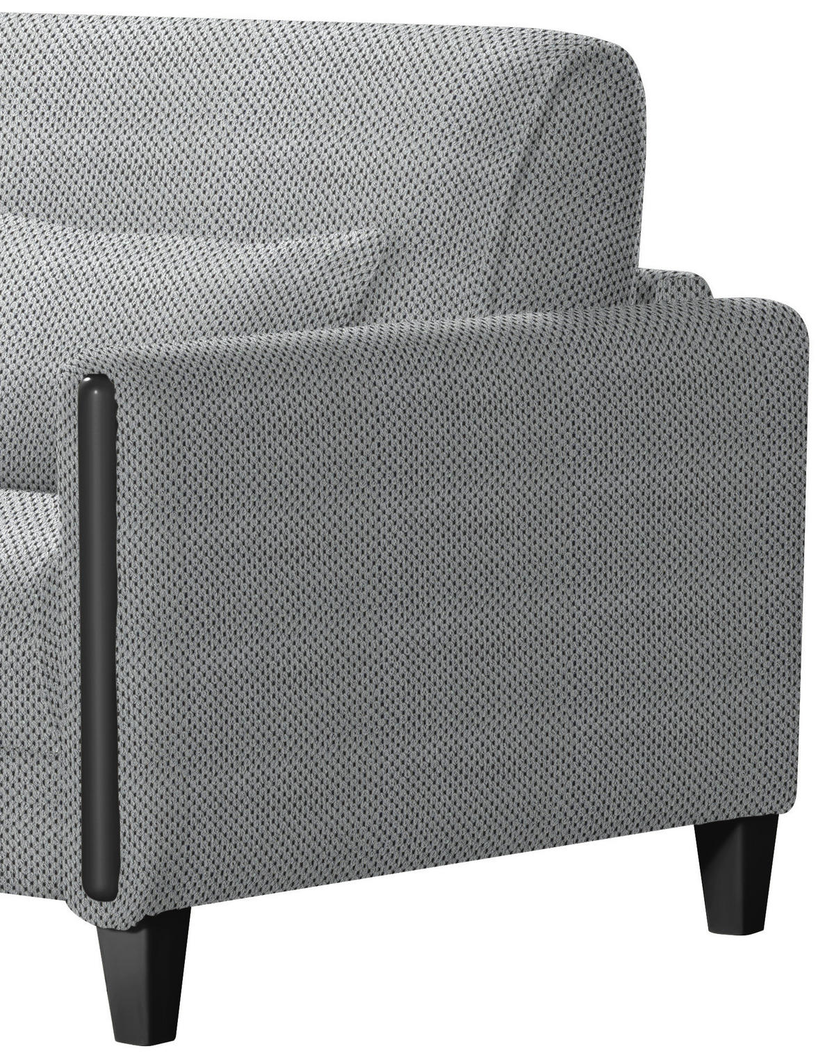 SCHLAFSOFA in Holz, Textil Grau, Schwarz  - Schwarz/Grau, Design, Holz/Textil (174/88/104cm) - Niels Andersson