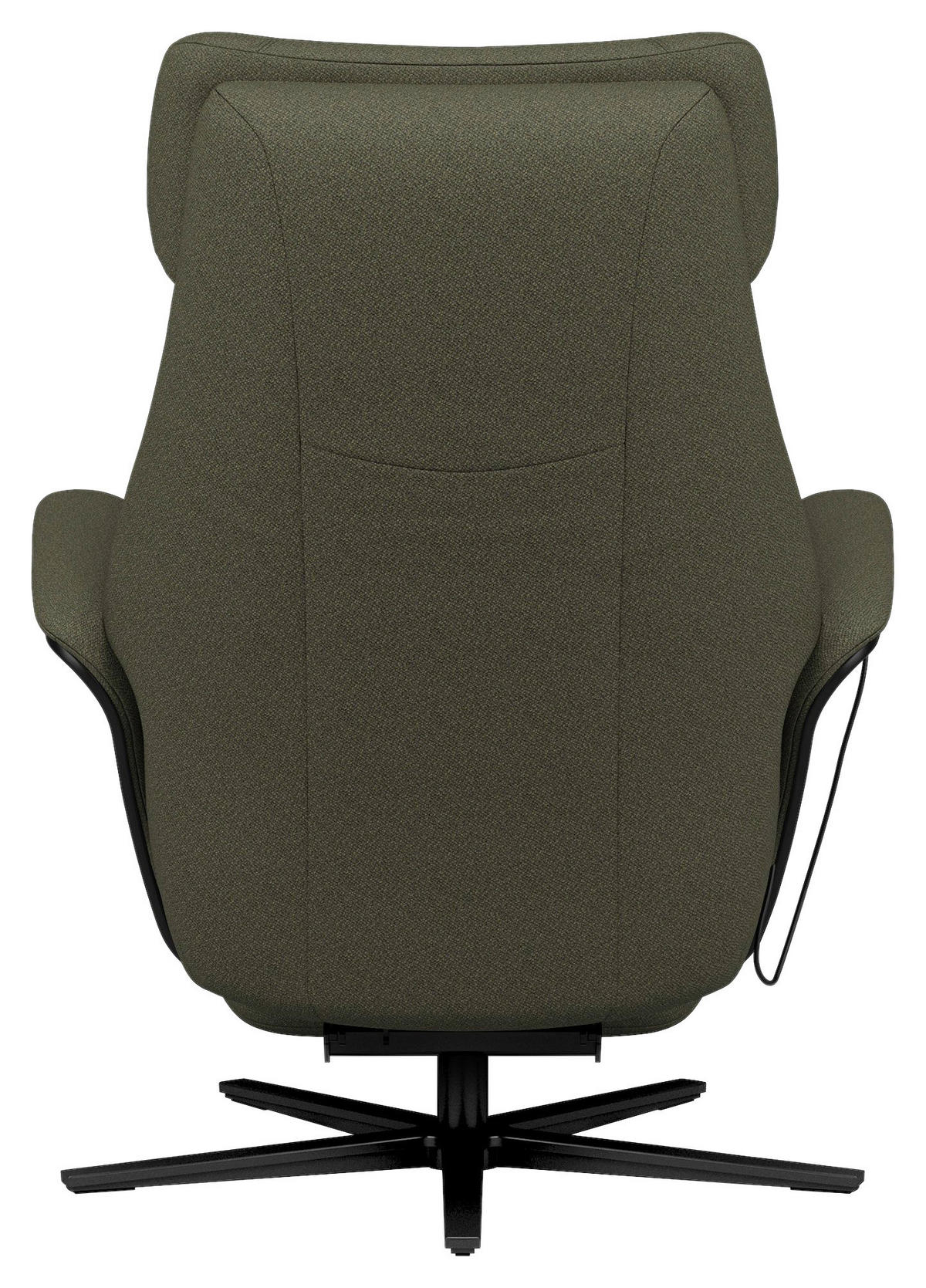 RELAXSESSEL Flachgewebe Relaxfunktion, Kopfteilverstellung, Fußteilverstellung, Rücken echt    - Schwarz/Grün, Design, Holz/Textil (86/116/87cm) - Stressless