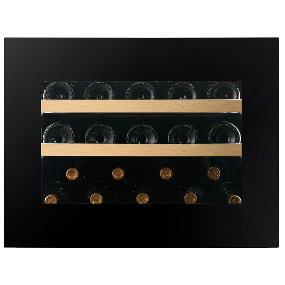 WEINKÜHLSCHRANK DVN-19.50B.TO  - Schwarz, Basics, Glas/Holz (59/45,5/56,9cm)
