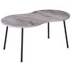 COUCHTISCH 90/41/42 cm formgebogen Weiß  - Schwarz/Weiß, Design, Holzwerkstoff (90/41/42cm) - MID.YOU