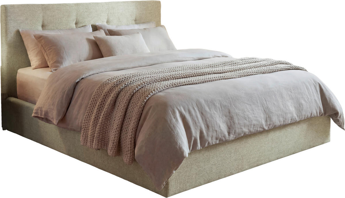 POLSTERBETT Lattenrost, Bettkasten Beige 180/200 cm  - Beige, MODERN, Holz/Textil (180/200cm) - Livetastic