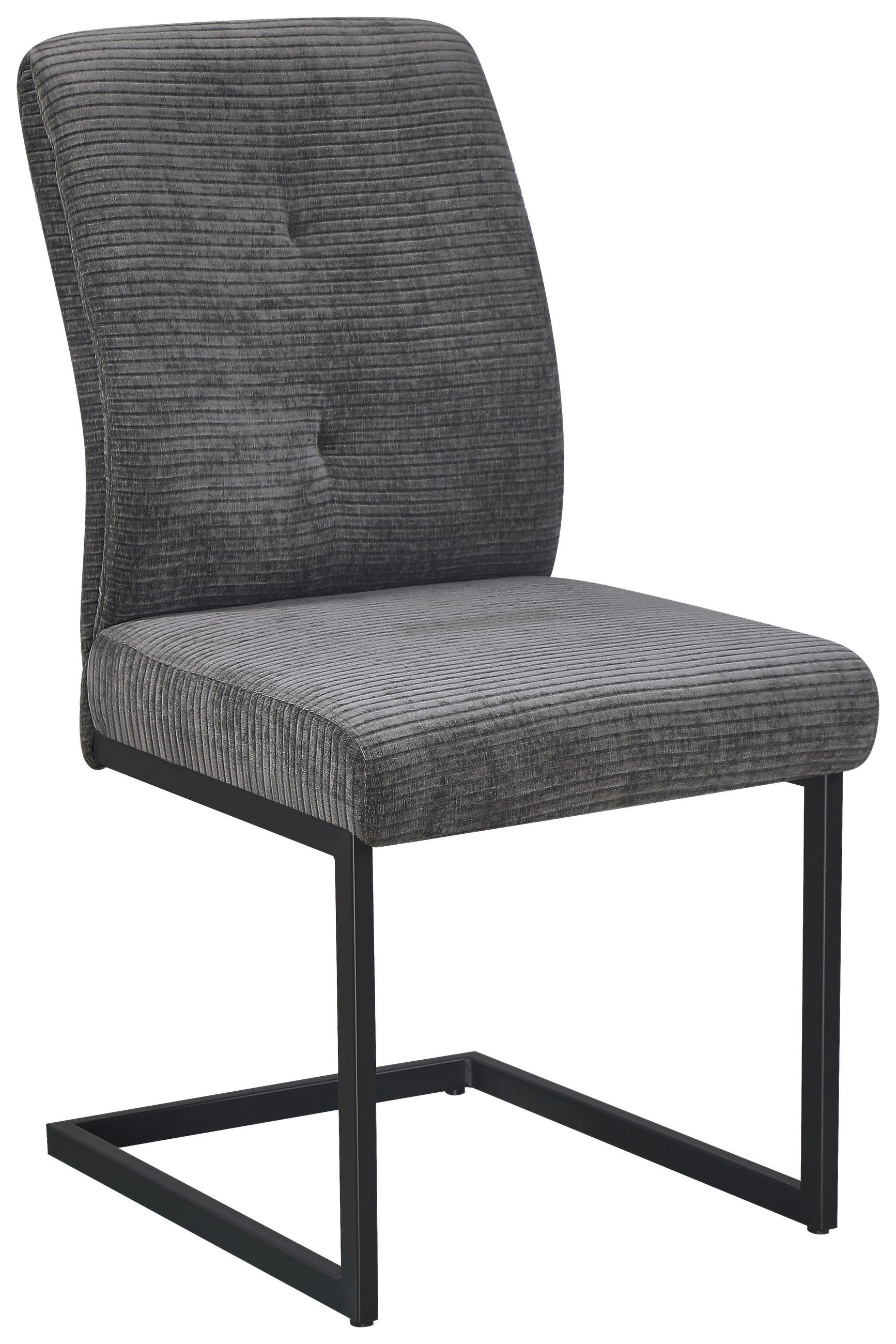 SCHWINGSTUHL  in Eisen Cord  - Schwarz/Grau, KONVENTIONELL, Textil/Metall (50/99/67cm) - MID.YOU