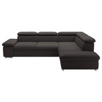 ECKSOFA inkl. Funktion Flachgewebe Fango  - Fango, Modern, Textil/Metall (274/228cm) - Sit & More