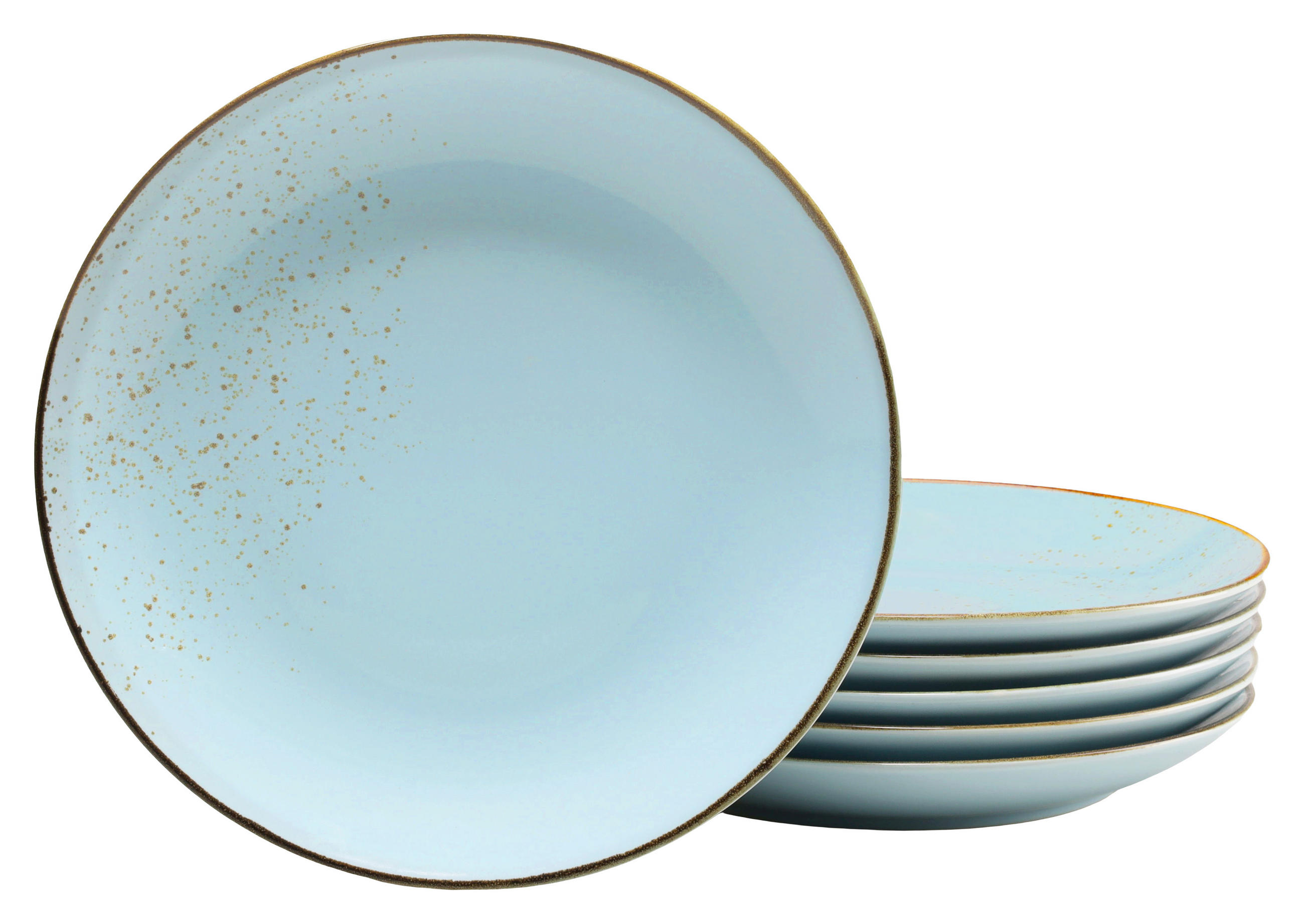 Set De Farfurii Întinse 27 cm  - albastru pastel, Trend, ceramică (27cm) - Creatable