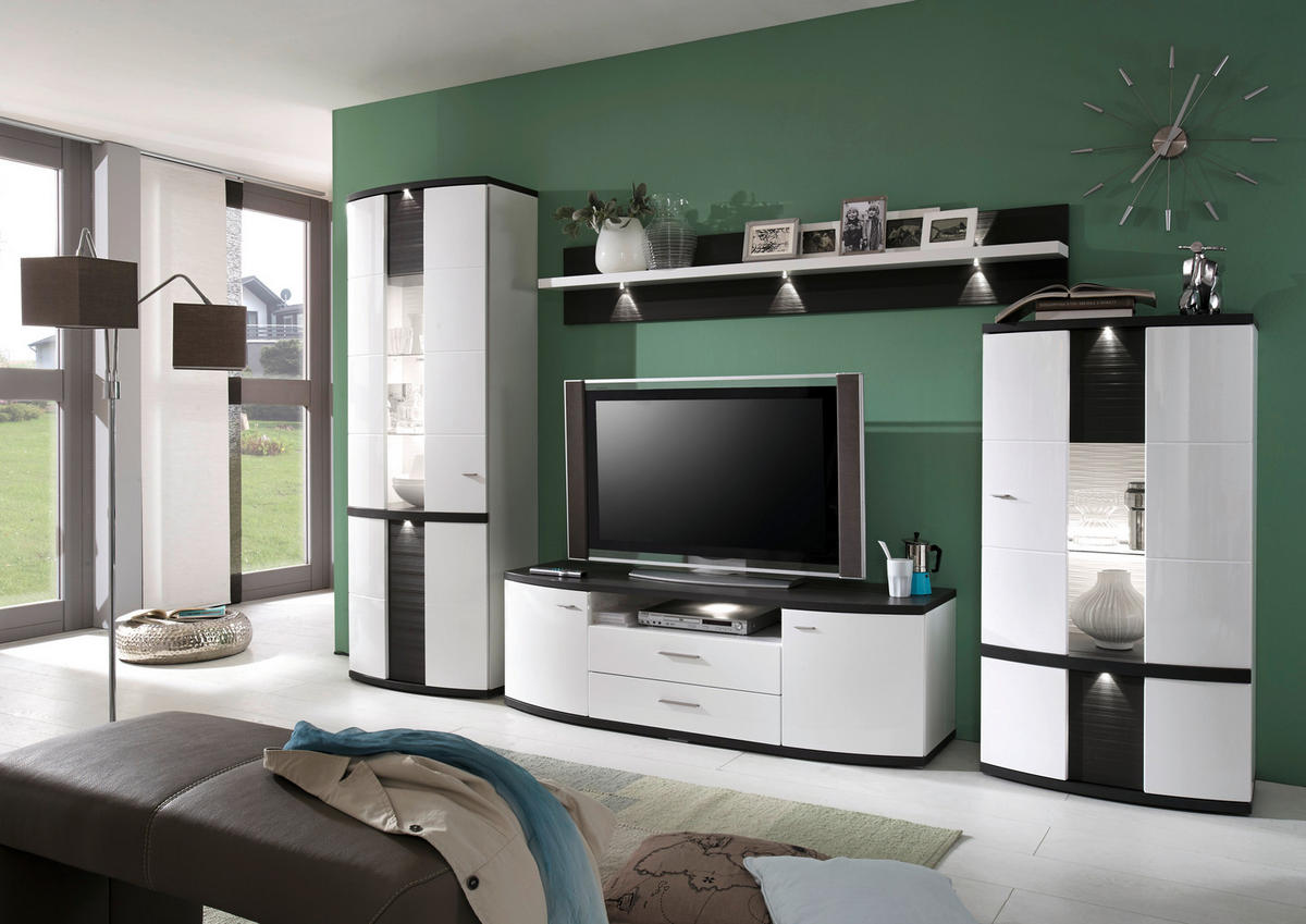 VITRINE Graphitfarben, Weiss  75/141,4/42 cm  - Weiss/Alufarben, Design, Glas/Holzwerkstoff (75/141,4/42cm) - Modante