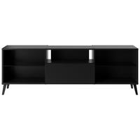 LOWBOARD  in 153,5/40/32 cm  - Schwarz, KONVENTIONELL, Glas/Holzwerkstoff (153,5/40/32cm) - MID.YOU