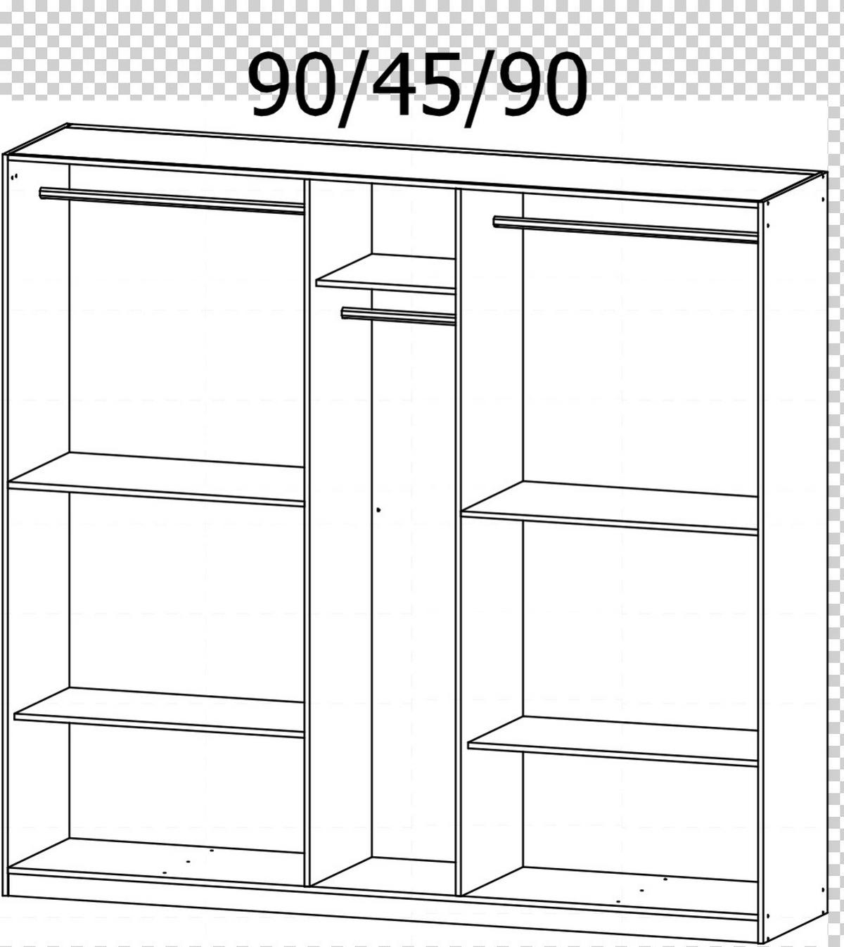 DREHTÜRENSCHRANK  in Grau, Silberfarben  - Silberfarben/Grau, MODERN, Holzwerkstoff/Metall (226/210/54cm) - Rauch Möbel