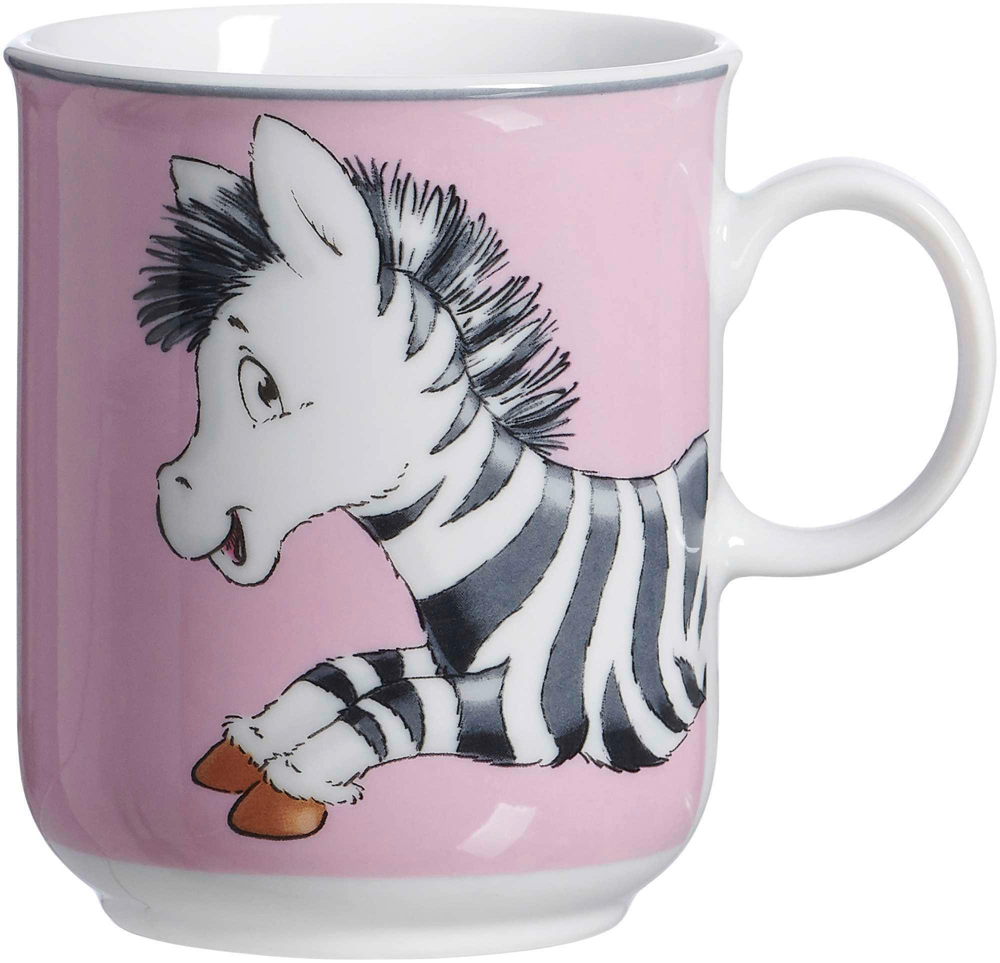 KINDERBECHER Happy Zoo  - Schwarz/Rosa, Basics, Keramik (11/8/9cm) - Ritzenhoff Breker