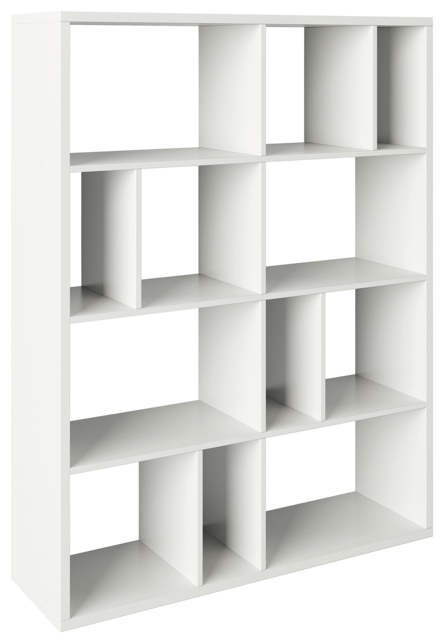 REGAL 113/147/34 cm bela  - bela, Basics, leseni material (113/147/34cm) - MID.YOU