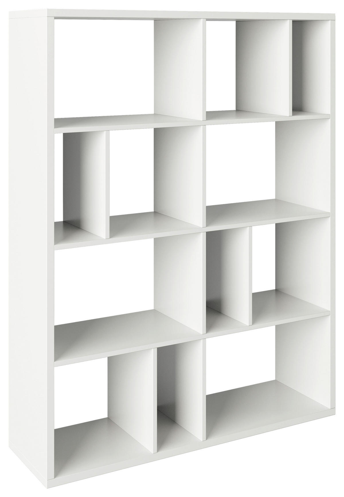 REGAL 113/147/34 cm bela  - bela, Basics, leseni material (113/147/34cm) - MID.YOU