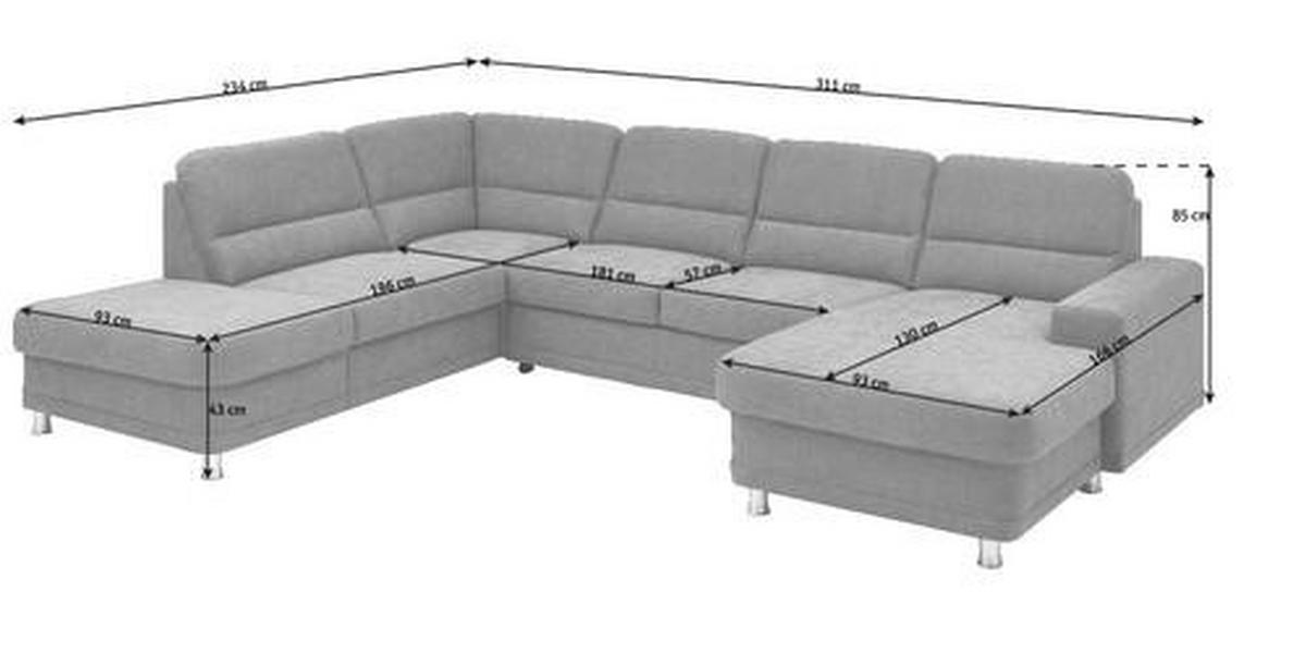 SJEDEĆA GARNITURA tekstil    - Konvencionalno, tekstil (234/311/166cm) - Beldomo System