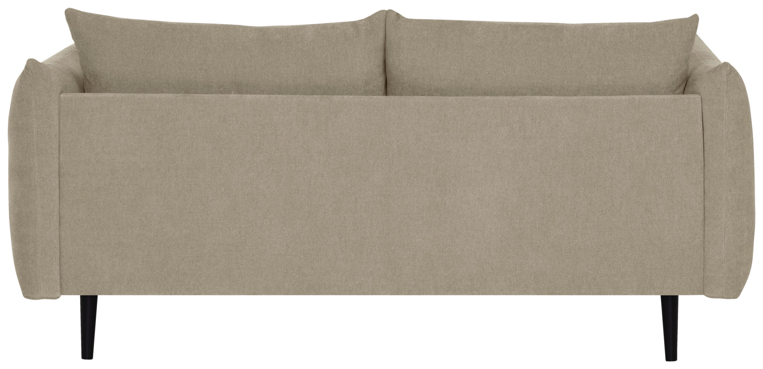 2,5-SITZER in Flachgewebe Beige  - Beige/Schwarz, KONVENTIONELL, Holz/Textil (193/86/102cm) - MID.YOU