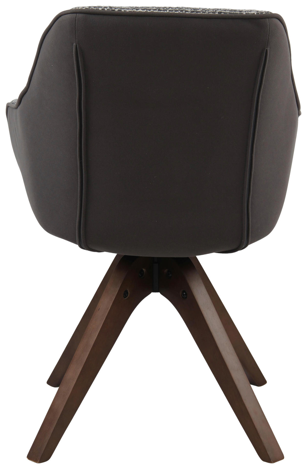 ARMLEHNSTUHL  Sitzfläche 360° drehbar Webstoff, Bouclé  Dunkelgrau, Dunkelbraun  - Dunkelgrau/Eichefarben, MODERN, Holz/Textil (58/84/55cm) - Livetastic