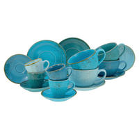 KÁVOVÝ SERVIS, kamenina - modrá, Basics, keramika - Creatable