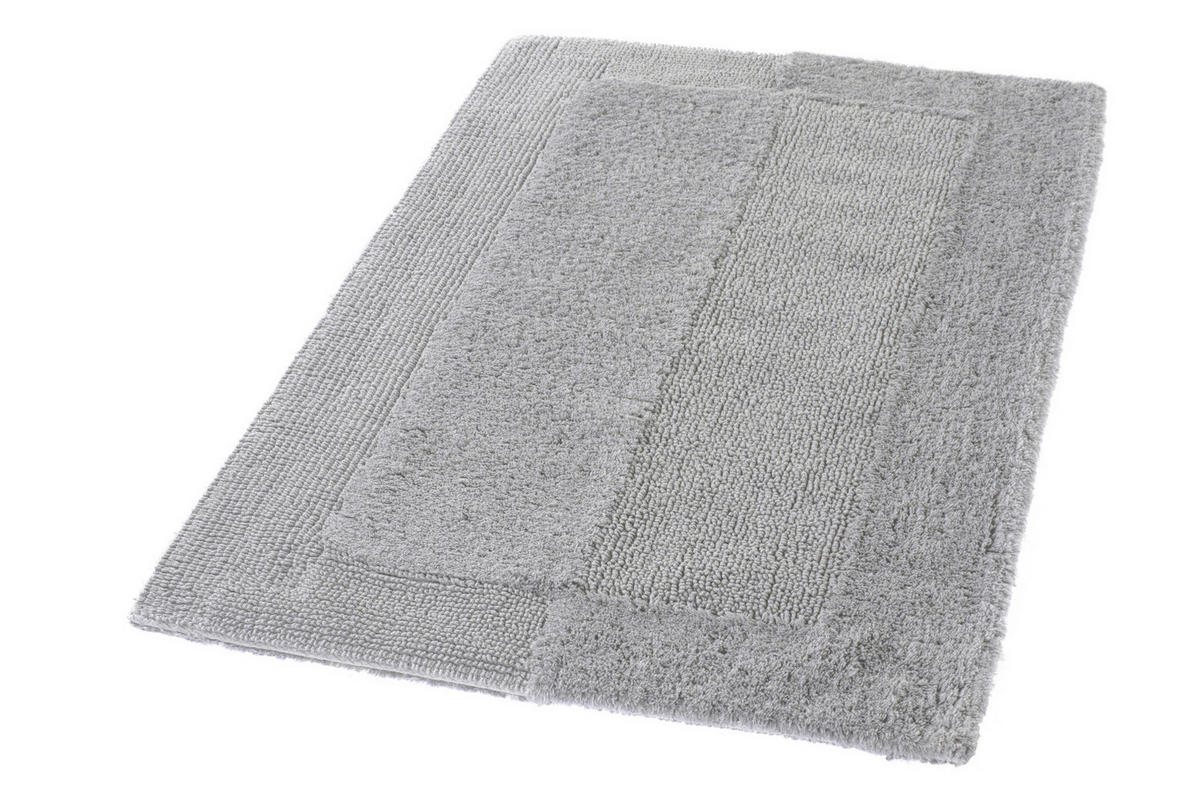 FÜRDŐSZOBASZŐNYEG  60/100 cm  világosszürke   - világosszürke, Basics, műanyag/textil (60/100cm) - Kleine Wolke