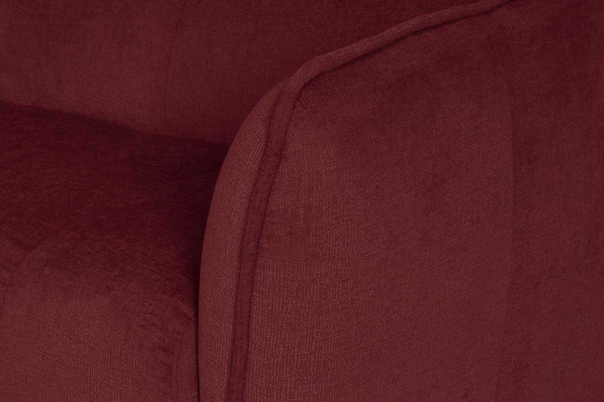 ECKSOFA Chenille Bordeaux  - Bordeaux/Schwarz, Design, Textil (290/218cm) - MID.YOU
