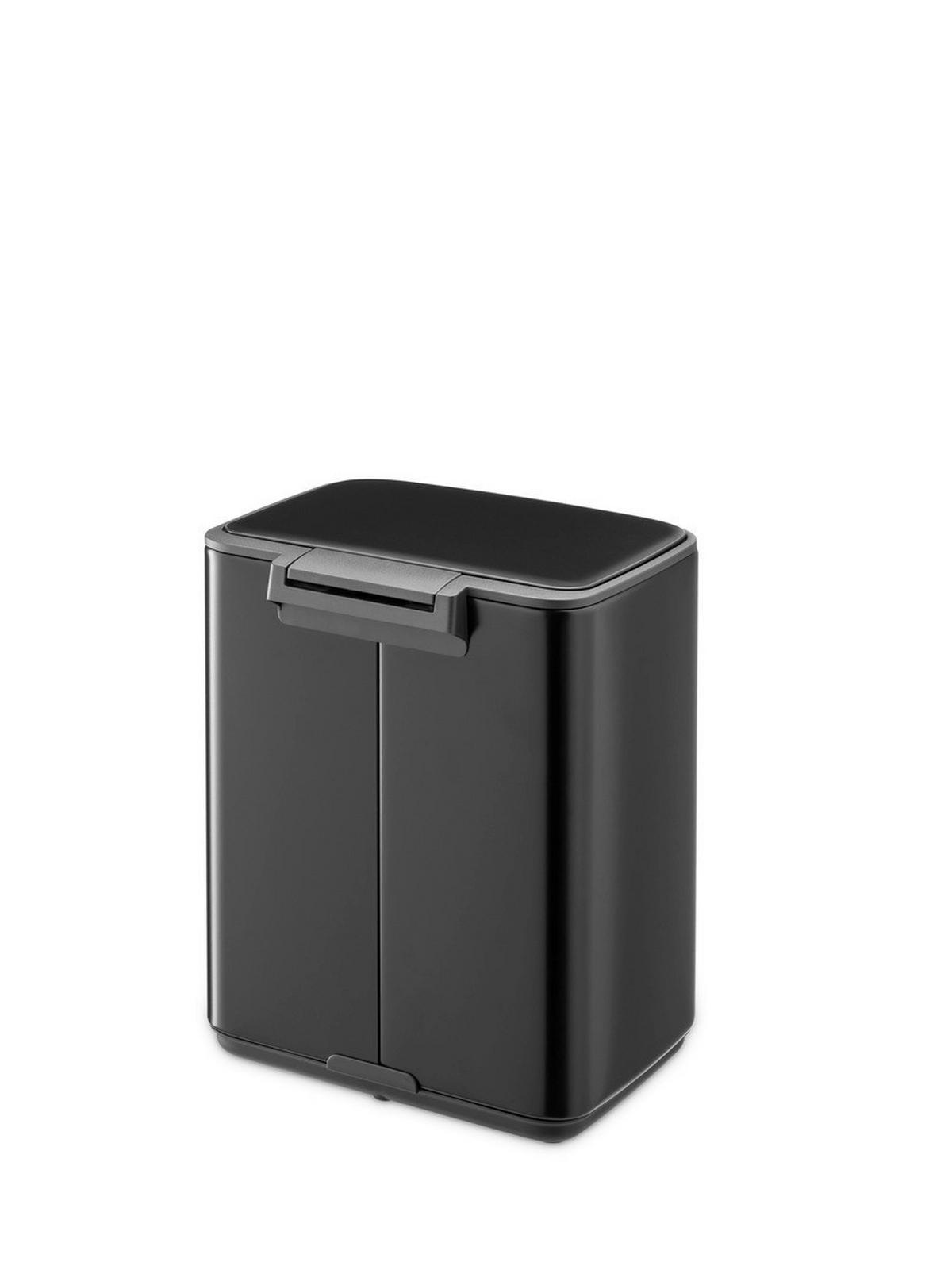 KOŠ S NOŽNOM PAPUČICOM  7 l  Bo  - crna/antracit, Basics, metal/plastika (24,2/31/24,2cm) - Brabantia