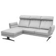 ECKSOFA  in Flachgewebe Creme  176-217/279-327 cm  - Creme/Schwarz, Design, Textil/Metall (176-217/279-327cm) - Dieter Knoll