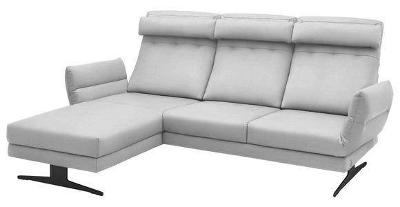 ECKSOFA  in Flachgewebe Creme  176-217/279-327 cm  - Creme/Schwarz, Design, Textil/Metall (176-217/279-327cm) - Dieter Knoll