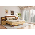 BETT 180/200 cm  in Zirbelkieferfarben, Rostfarben  - Rostfarben/Zirbelkieferfarben, Natur, Holz/Textil (180/200cm) - Valnatura