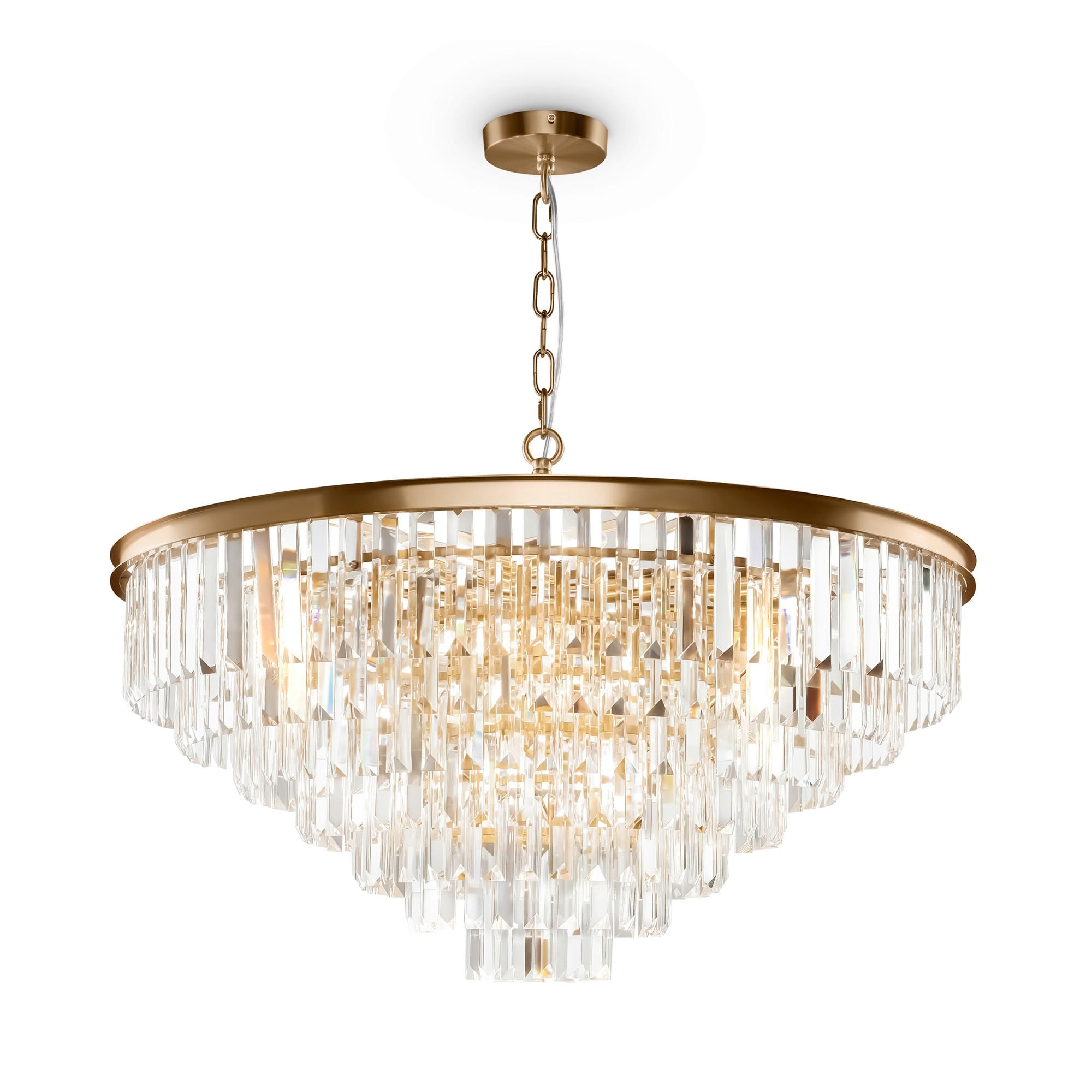 PENDELLEUCHTE Neoclassic 80/80/52 cm   - Messingfarben, Trend, Glas/Metall (80/80/52cm) - MAYTONI