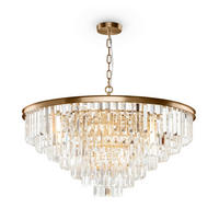 PENDELLAMPA Neoclassic 80/80/52 cm  - mässingsfärgad, Trend, metall/glas (80/80/52cm) - MAYTONI