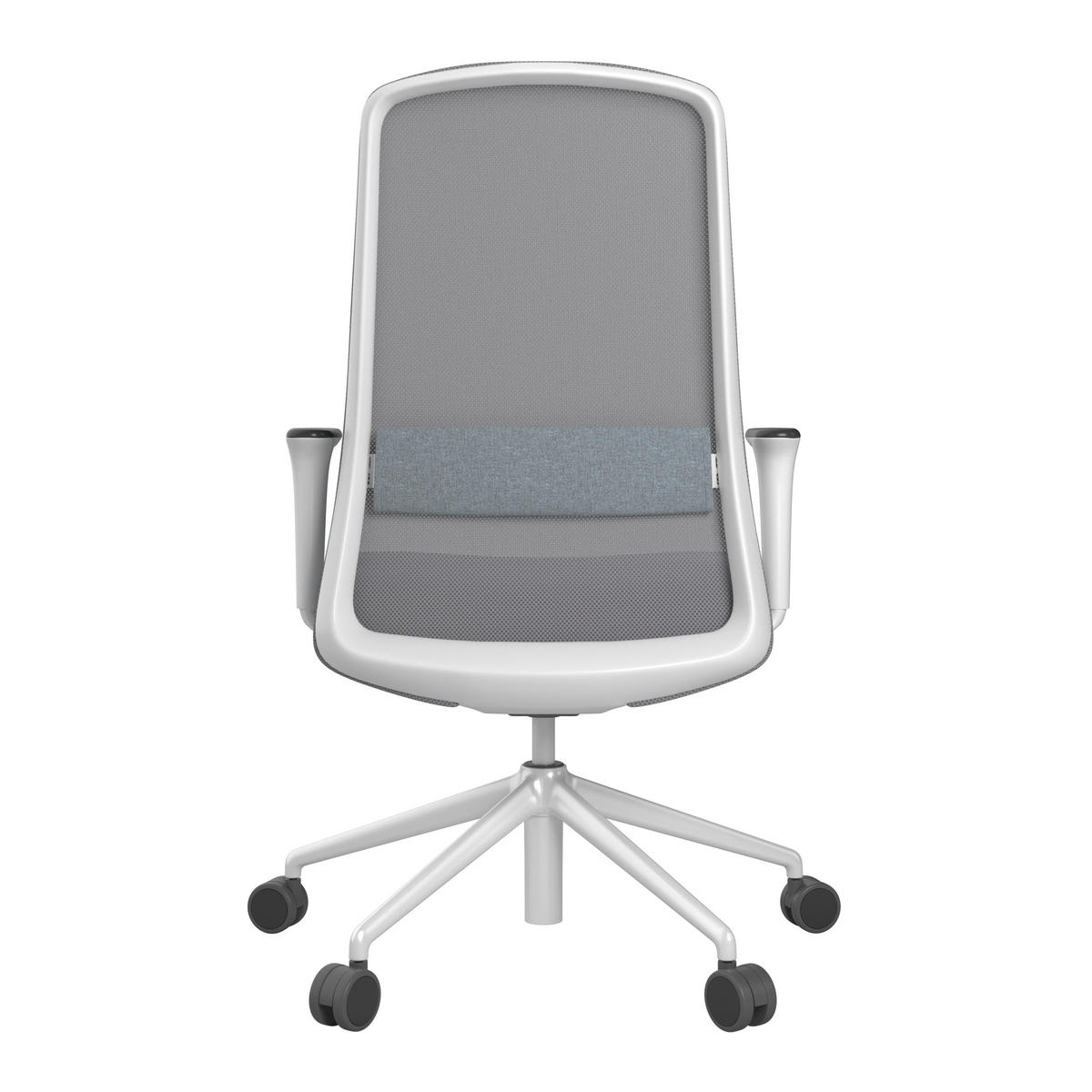 DREHSTUHL Grau, Weiß, Pastellblau  - Pastellblau/Weiß, MODERN, Kunststoff/Textil (70/103-115/70cm)