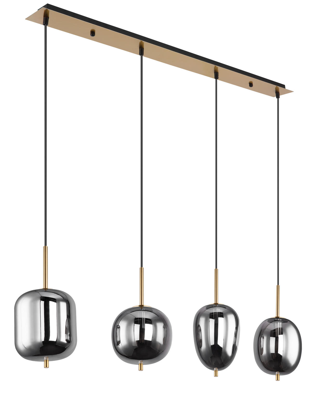 HÄNGELEUCHTE 110/18,5/120 cm   - Messingfarben, Design, Glas/Metall (110/18,5/120cm) - Globo