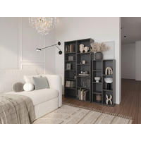 REGÁL, antracitová, 80/160/26 cm - antracitová, Basics, kompozitní dřevo (80/160/26cm) - Boxxx
