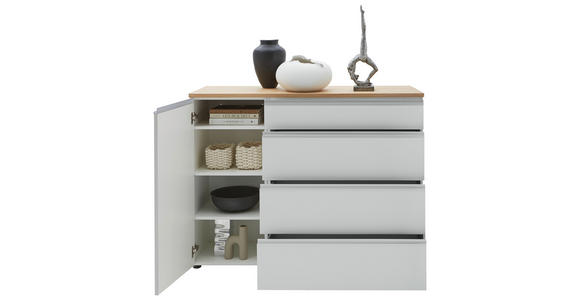 SIDEBOARD 135/102/41 cm  - Eichefarben/Silberfarben, Design, Holz/Holzwerkstoff (135/102/41cm) - Dieter Knoll