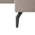 ECKSOFA in Mikrofaser Grau  302/180 cm  - Schwarz/Grau, KONVENTIONELL, Textil/Metall (302/180cm) - Carryhome